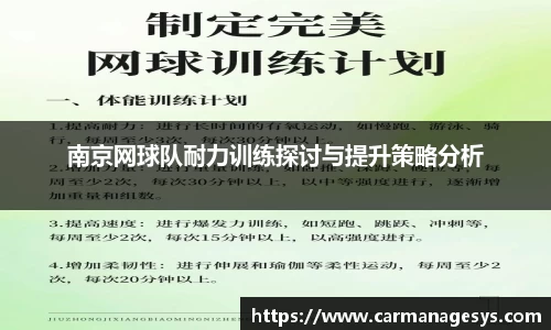 南京网球队耐力训练探讨与提升策略分析
